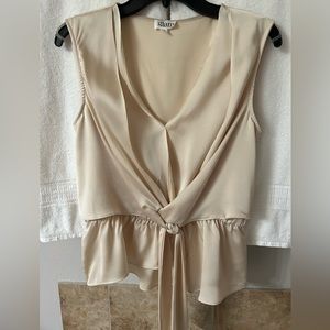 NWOT. Champagne Color Glam Top. Size M.